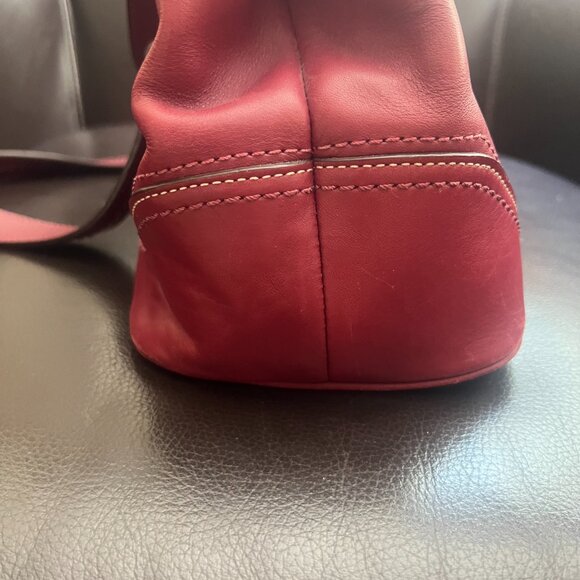 Burgundy/Maroon Coach Hamilton Satchel leather bag - G0893-F12604 - Picture 8 of 10